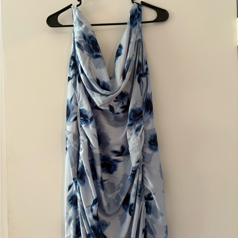 Abercrombie & Fitch Cowl Neck Draped Maxi Dress